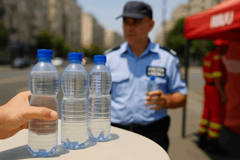 Val de caniculă în Capitală: Poliția Locală și ISU distribuie apă. Unde se află centrele de ajutor și cișmelele din București