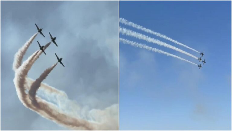 Primele imagini cu acrobațiile avioanelor de la BIAS 2025 ✈️ Mii de participanți sunt la spectacolele aviatice de pe Aeroportul Băneasa din București