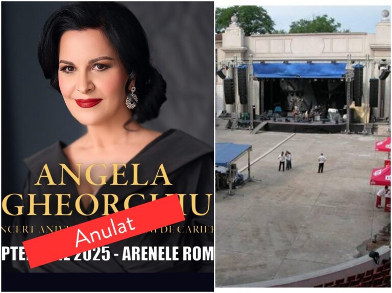 Concertul Angela Gheorghiu anulat din cauza audienței scăzute