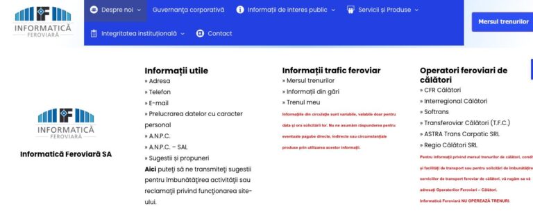 CFR Călători nu va fi ON LINE azi