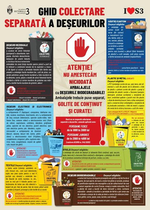 Primăria Sectorului 3 lansează Ghidul Colectării Selective pentru un mediu mai curat