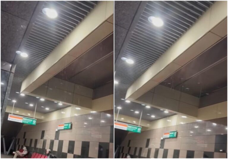 Inundație surprinsă la stația de metrou Eroilor: Apa curge din tavan în București