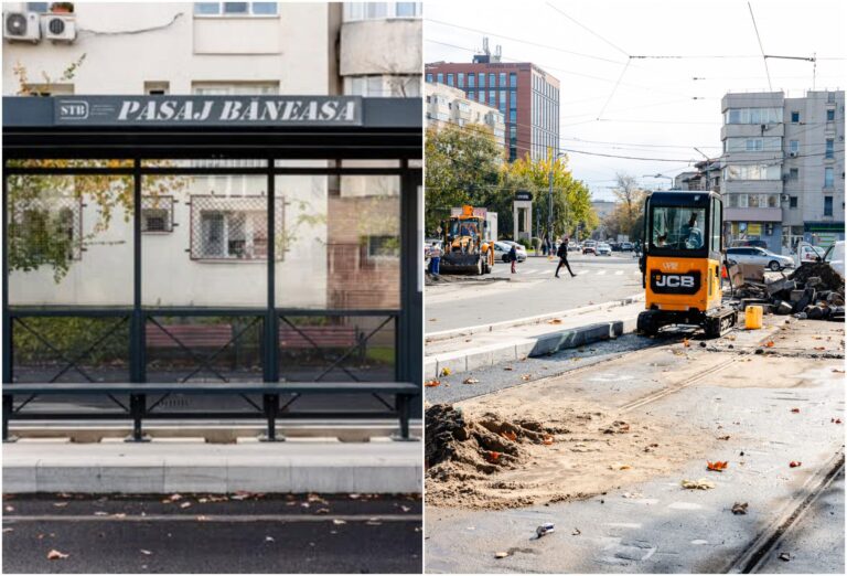Lucrările la Linia 5 de tramvai au fost reluate: se progresează cu peroanele și adăposturile pentru călători