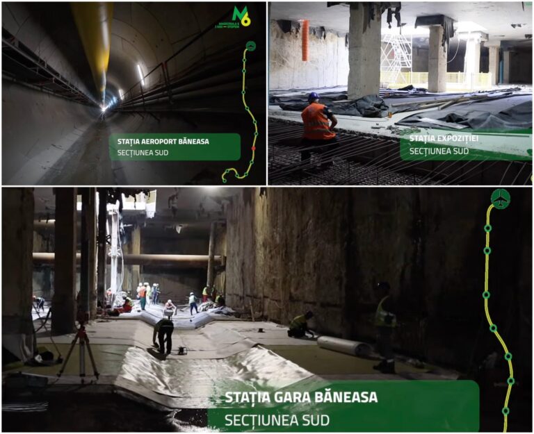 Progresul lucrărilor la tunelurile și stațiile M6, magistrala de metrou spre Otopeni