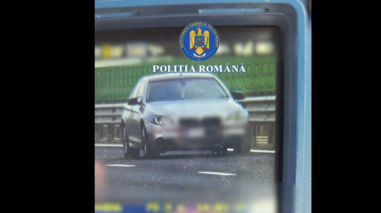 Un tânăr amendat pentru viteză excesivă pe Autostrada A0