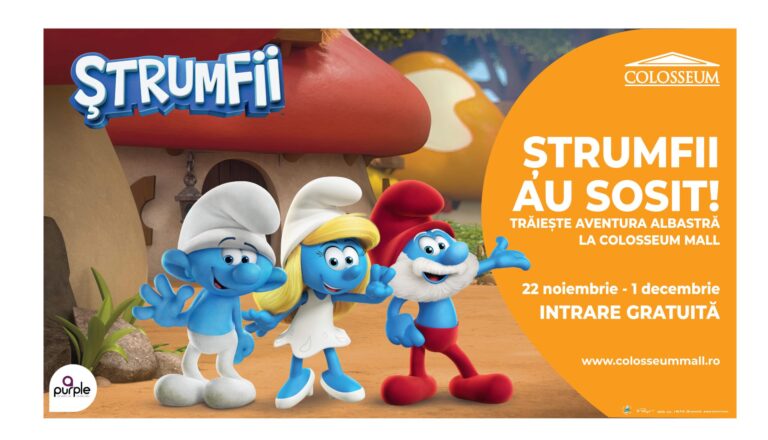 Colosseum Mall aduce magia Ștrumfilor în Capitală pentru copii