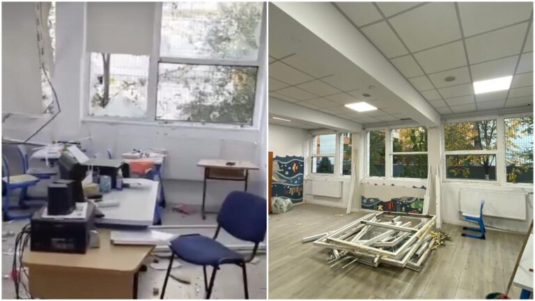 Elevii de la Liceul Bolintineanu s-ar putea întoarce în clase săptămâna viitoare. Clădirea a fost reparată după explozia din Rahova, care a provocat avarii importante