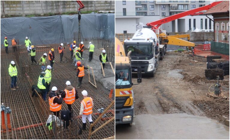 Etapă nouă la șantierul clinicii de psihiatrie pentru copii din București: se toarnă fundația