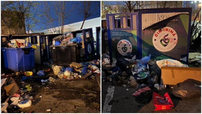 Haos la pubelele de colectare selectivă a deșeurilor din Sectorul 5