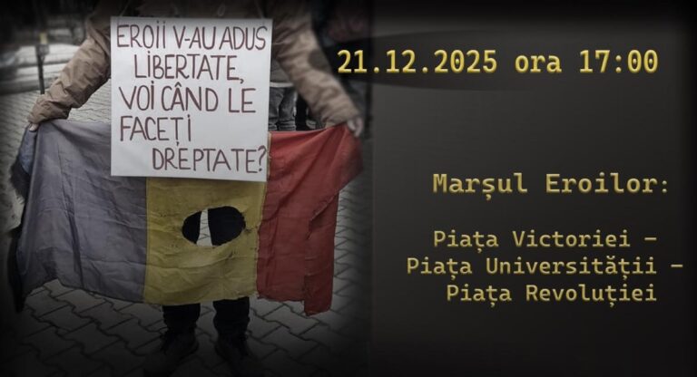 Marș Memorial în București pentru Victimele Revoluției din 1989