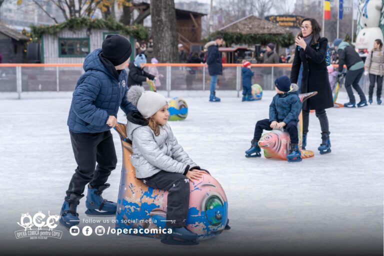 Patinoarul de la Opera Comică pentru Copii rămâne deschis toată luna ianuarie. Care este programul și cât costă intrarea
