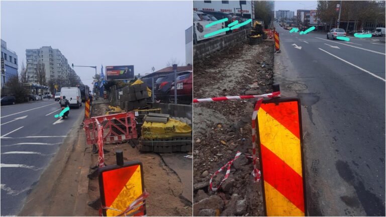Pietonii se confruntă cu dificultăți pe Șoseaua Fundeni din cauza lucrărilor