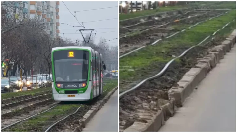 Tramvaiele se leagănă pe Calea Rahovei precum corăbiile lui Aivazovski. Șina este strâmbă și denivelată și există risc mare de deraiere