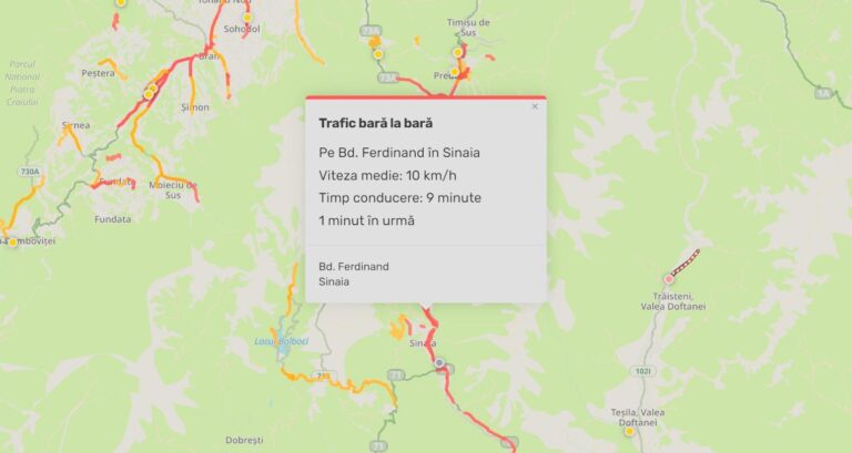 Dificultăți de circulație pe DN1 între Brașov și București. Traficul, afectat și în Moeciu și Poiana Brașov