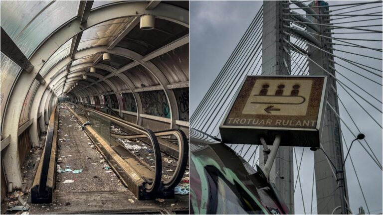FOTO | Trotuarul rulant dintre Gara Basarab și Gara de Nord, distrus treptat. Imaginea dezolantă a degradării după 10 ani de neglijență