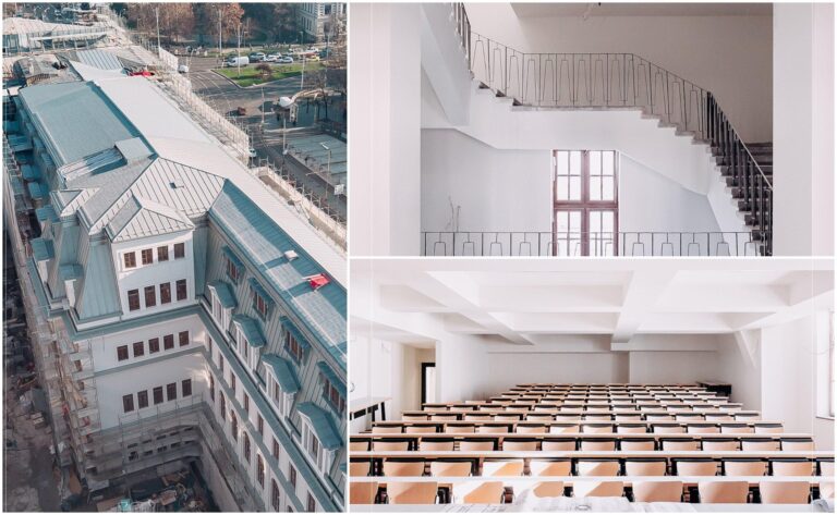 Primele imagini din Palatul Universității, cu interioare deja restaurate