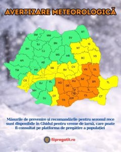 ANM a emis cod portocaliu pentru București și Ilfov pe 18 februarie