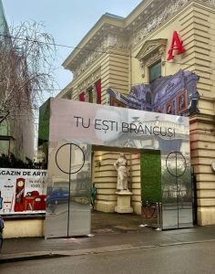 Intervenție artistică inspirată din Poarta Sărutului, la Cesianu-Racoviță