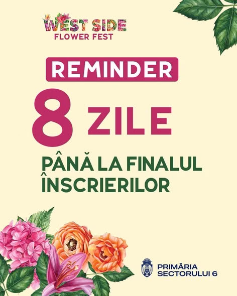 Comercianții se pot înscrie la West Side Flower Fest până pe 29 martie