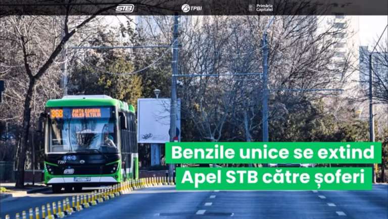 STB solicită șoferilor să nu circule pe benzile unice de transport