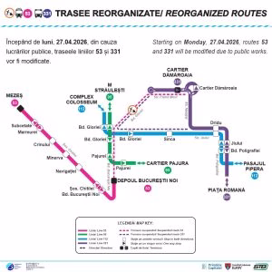 Liniile 53 și 331 circulă pe trasee modificate de pe 28 aprilie - Utile