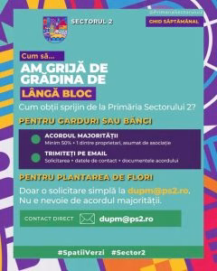 Primăria Sectorului 2 finanțează amenajarea spațiilor verzi