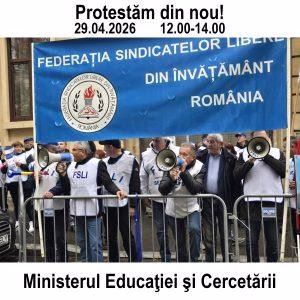 Sindicate din educație protestează la MEC pentru circulara de reduceri