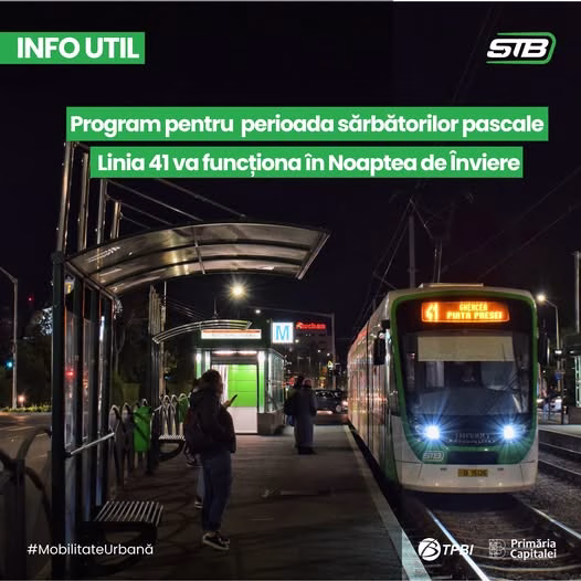 STB aplică program de duminică pe 10 și 13 aprilie 2026
