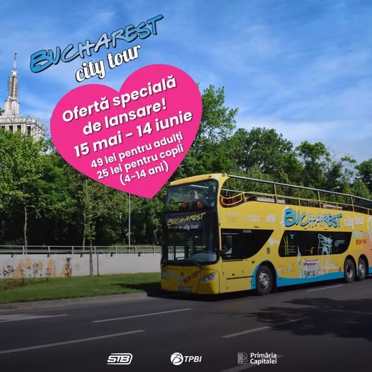 STB a reluat circulația autobuzelor supraetajate pe linia Bucharest City Tour