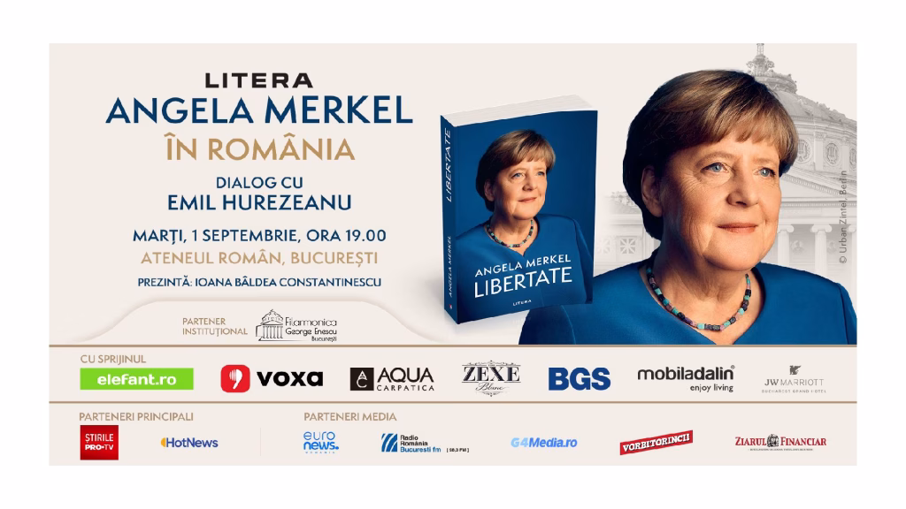 Angela Merkel vine la București pe 1 septembrie 2026 - Opinii