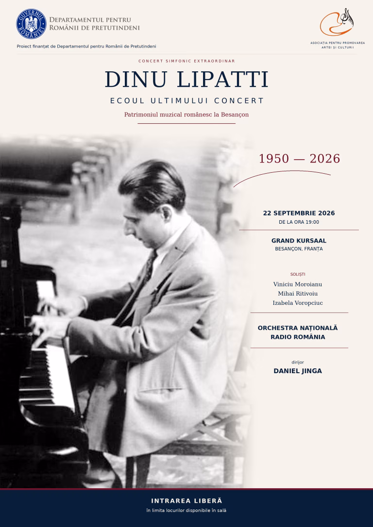 Orchestra Națională Radio îl readuce pe Dinu Lipatti la Besançon, la 76 de ani de la ultimul său recital