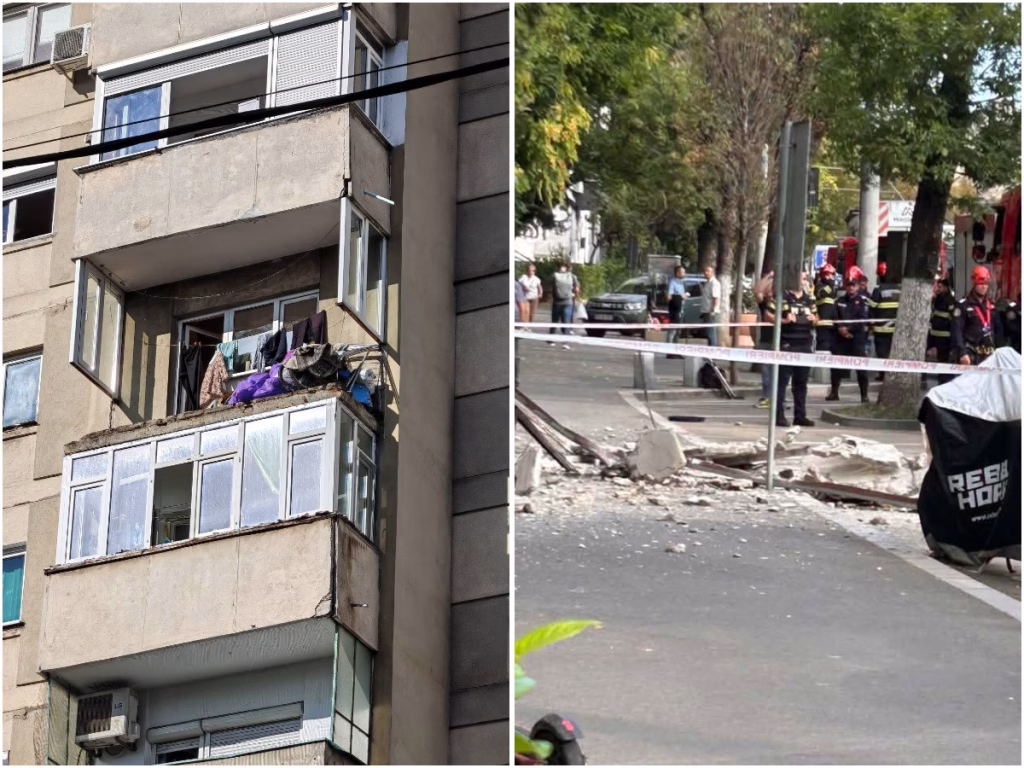 Balcon prăbușit în cartierul Tineretului, patru mașini avariate - Sector 4
