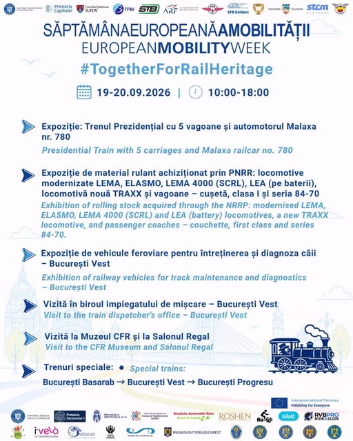 Patrimoniul feroviar, expus la București în 19–20 septembrie - Utile