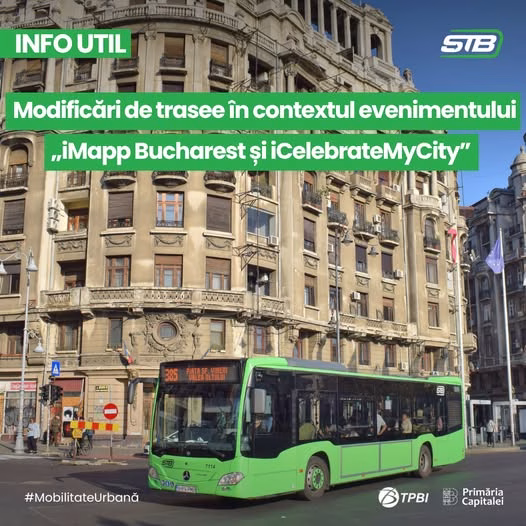 STB modifică trasee pentru evenimentul iMapp Bucharest
