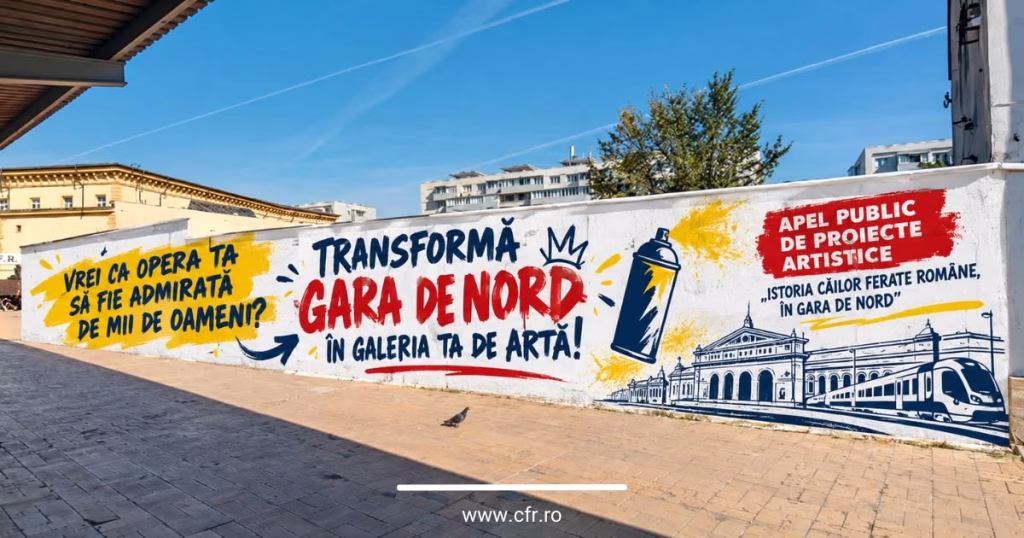 CFR lansează concurs de pictură murală pe linia 14, Gara de Nord - Bucuresti