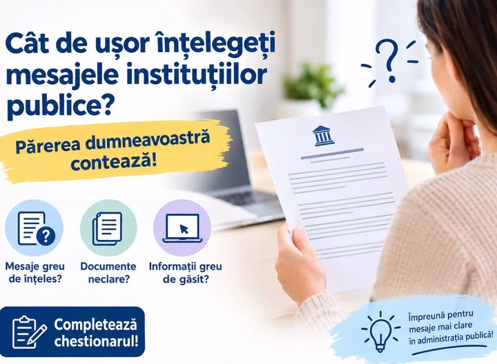 SGG lansează chestionar despre claritatea mesajelor instituțiilor publice - Utile