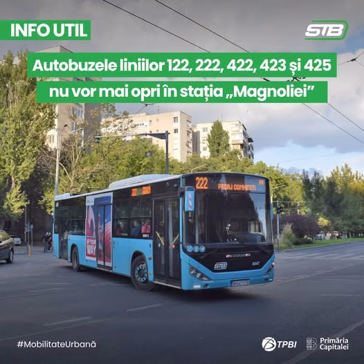 STB desființează stația Magnoliei pe Prelungirea Ghencea - Utile